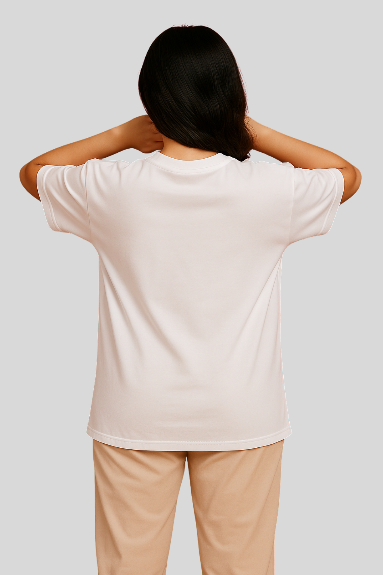 Women Premium Cotton Oversized T-Shirt White