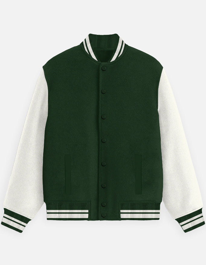 Premium Varsity Jacket Bottle Green