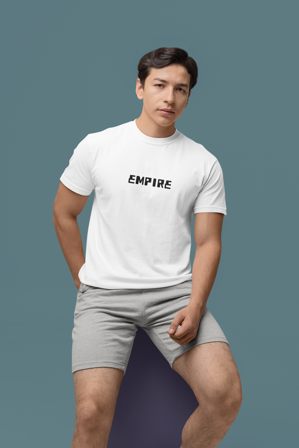 White cotton printed tee-White Mebrand