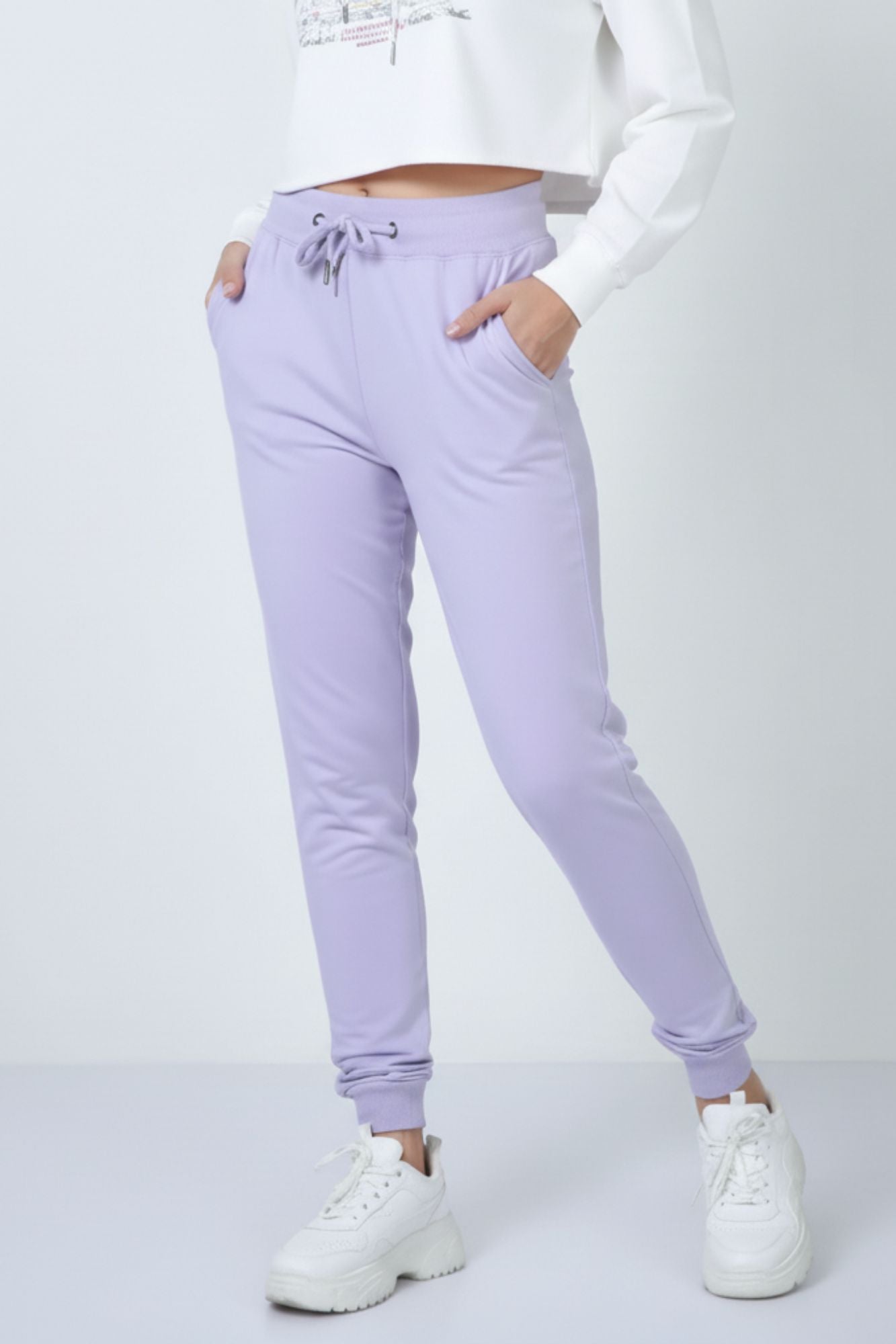Women’s Lavender Mebrand Active Bloom Joggers – Front View