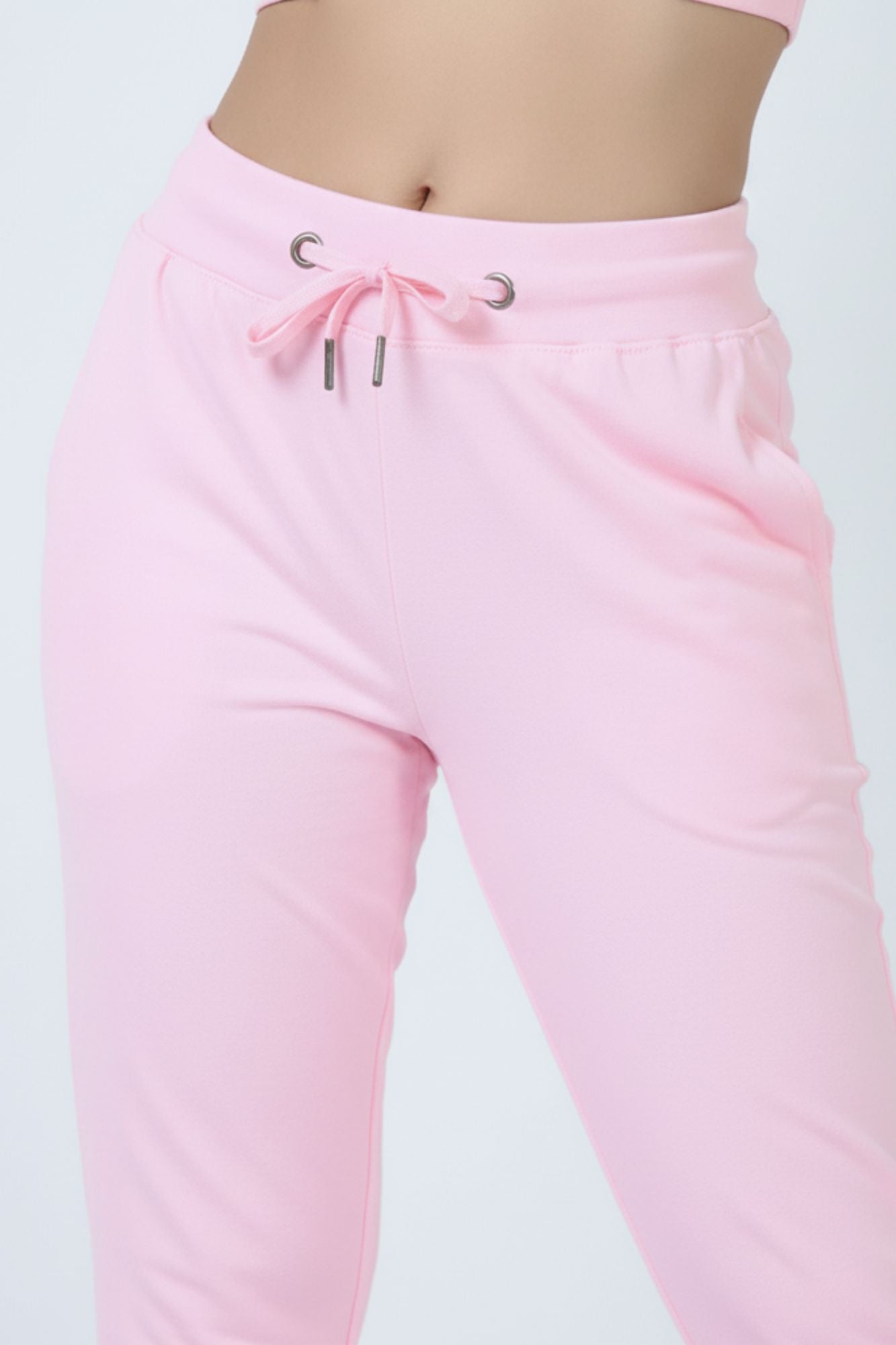 Close-up of pink joggers waistband – Mebrand Active Glow women’s joggers