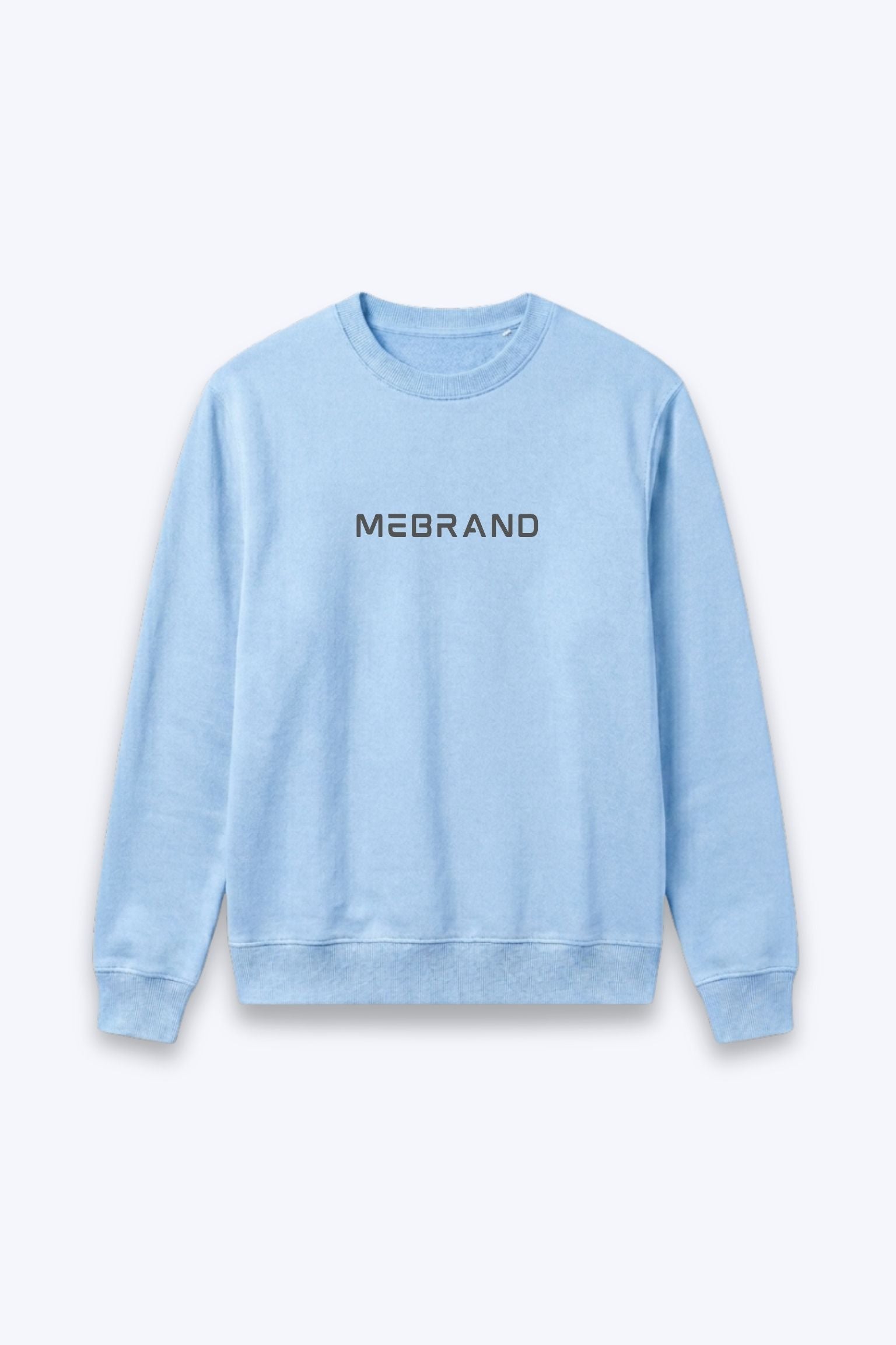 Mebrand Premium Signature Baby Blue Sweatshirt with elegant minimalist branding