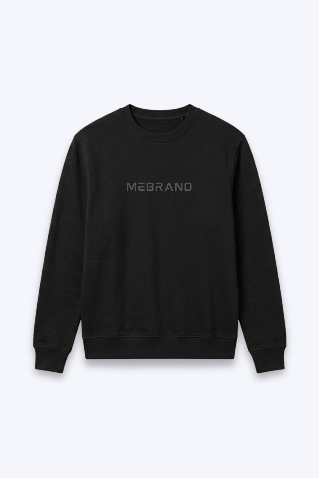 Mebrand Premium Signature Black Sweatshirt with elegant minimalist branding