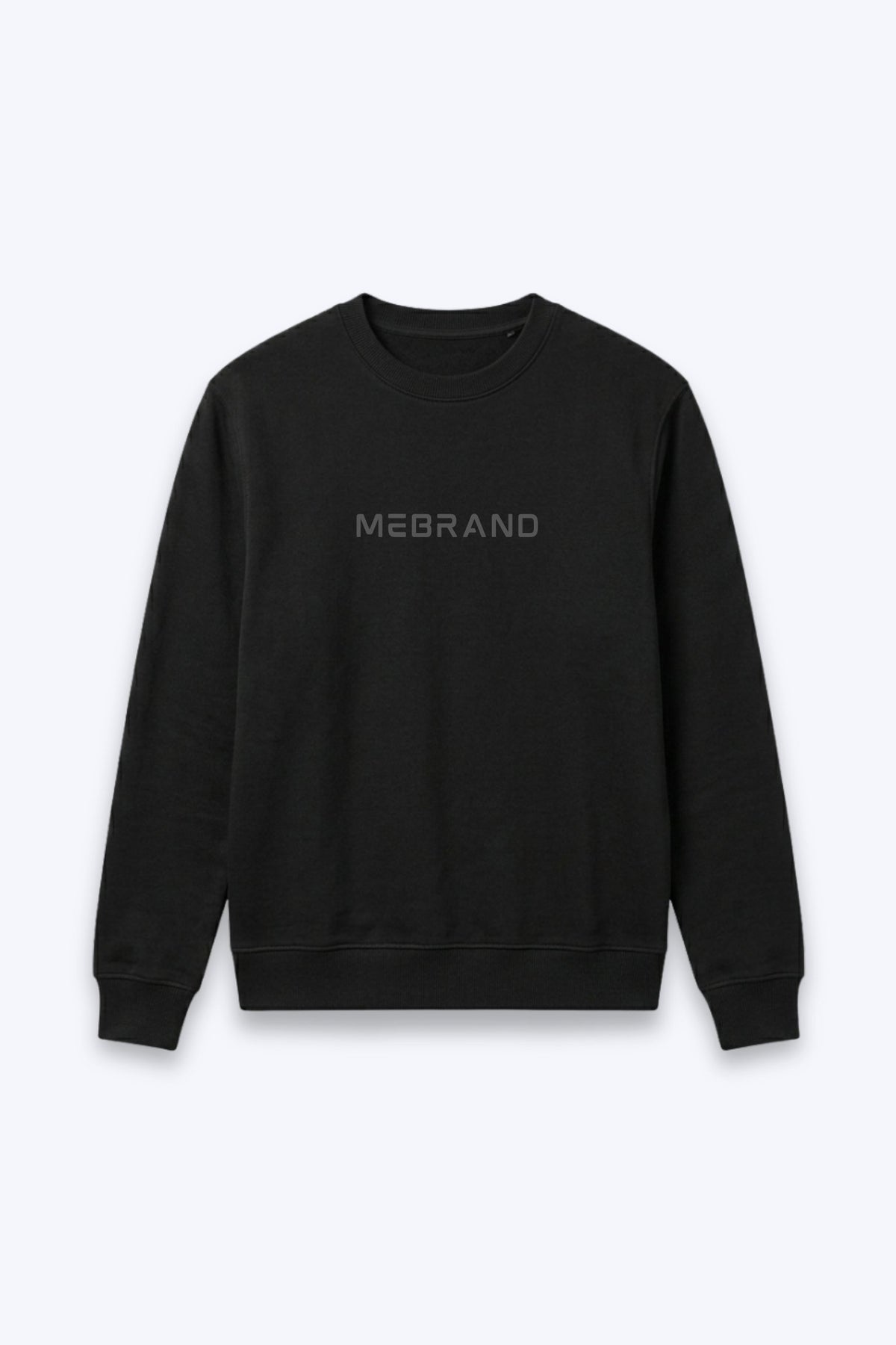 Mebrand Premium Signature Black Sweatshirt with elegant minimalist branding