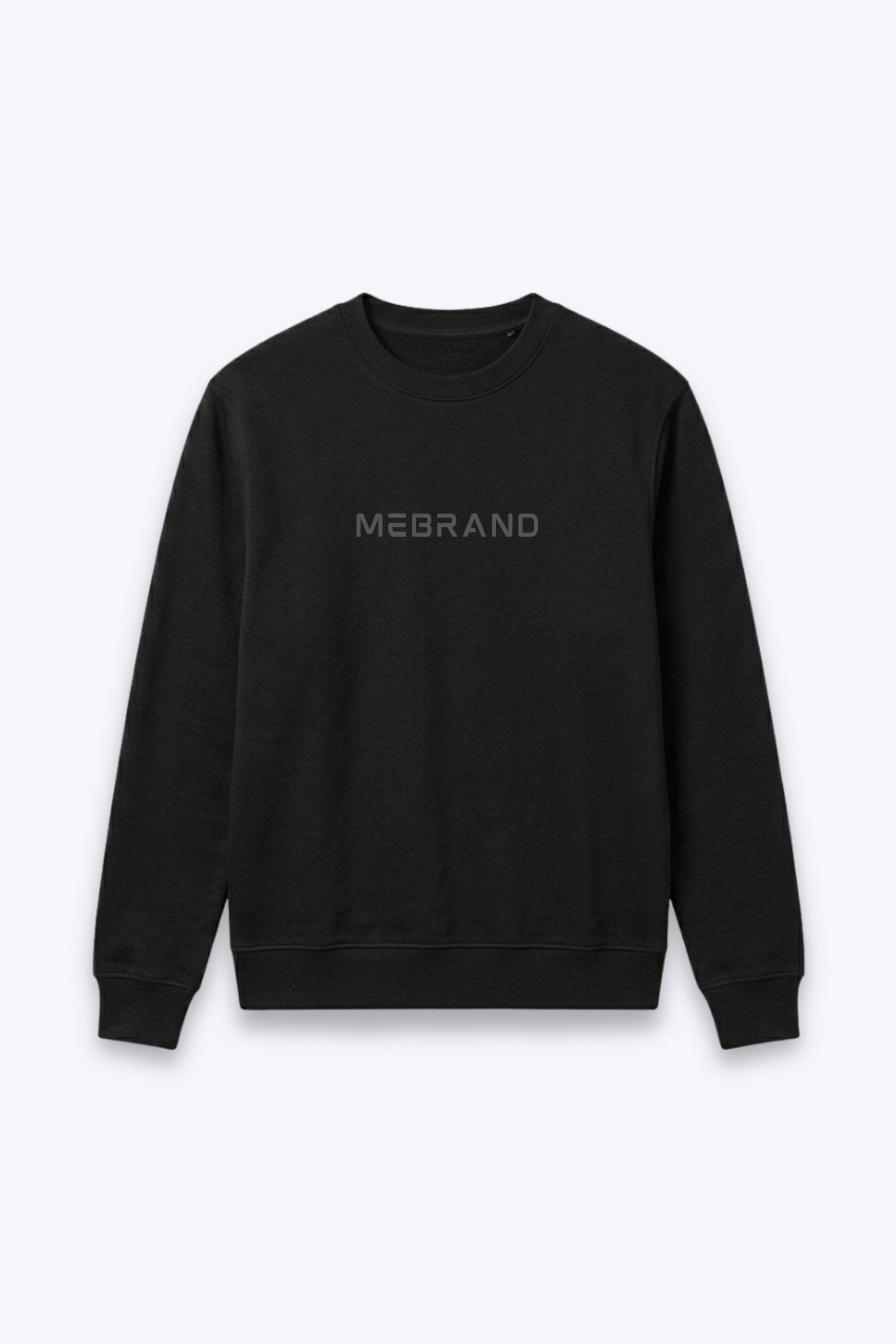 Mebrand Premium Signature Black Sweatshirt with elegant minimalist branding