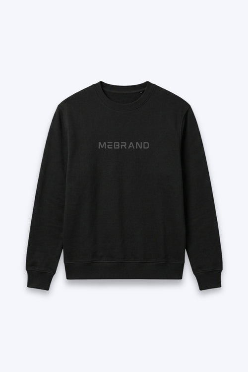 Mebrand Premium Signature Black Sweatshirt with elegant minimalist branding