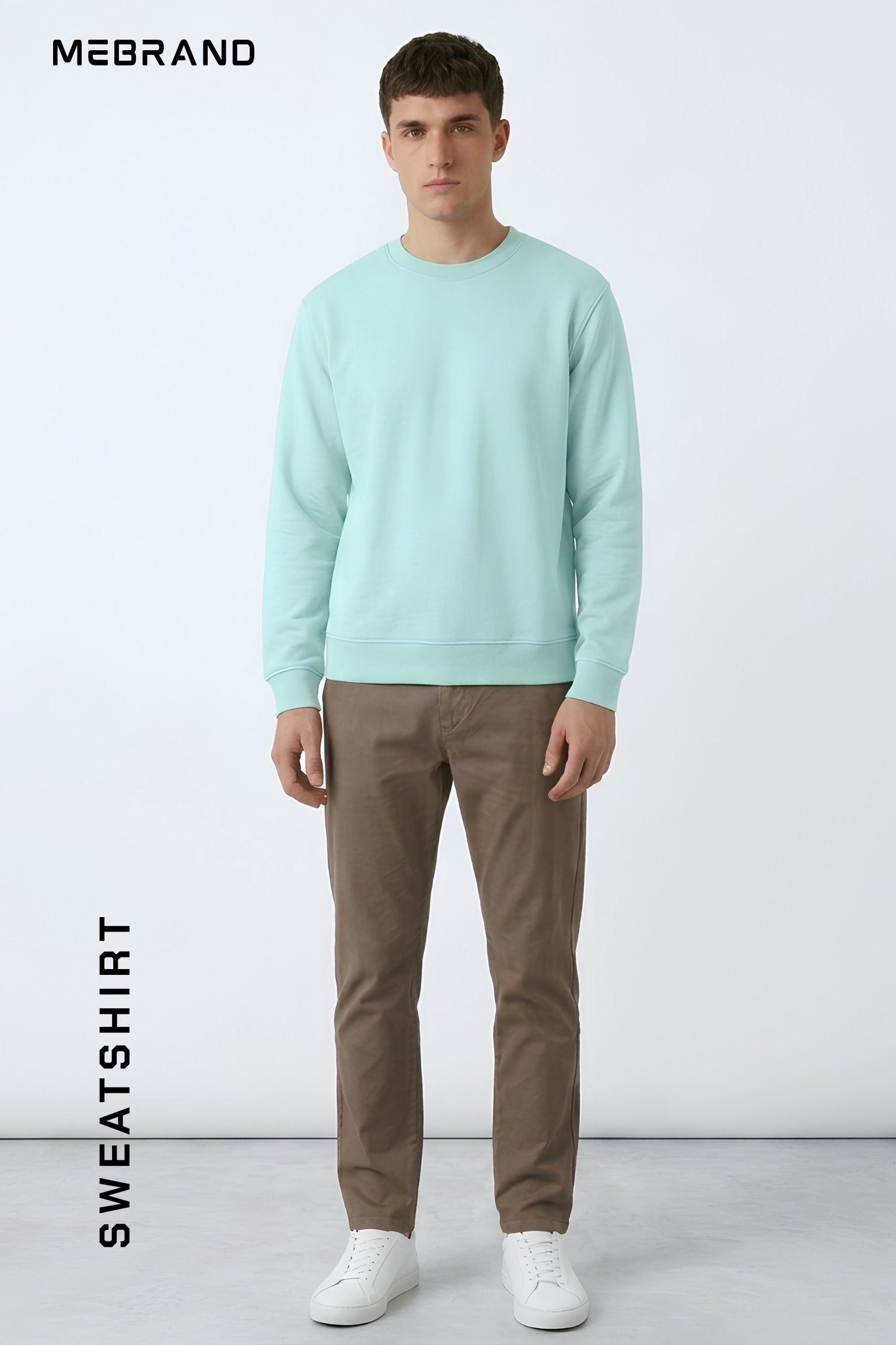 Mint core edition sweatshirt in premium cotton by MEBRAND front view 1