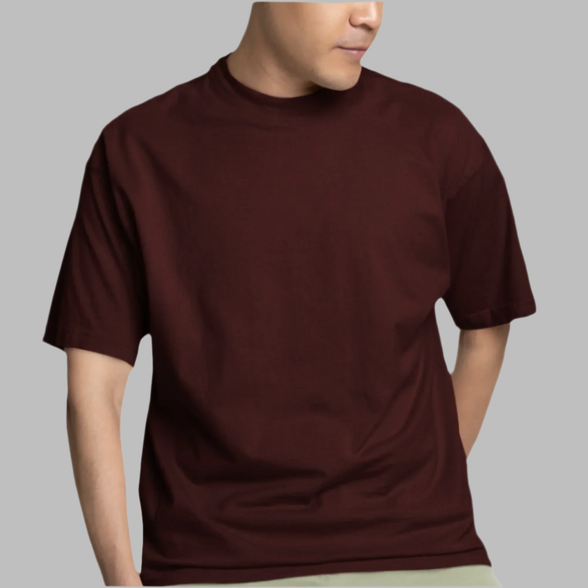 Mebrand Men’s Premium Plain T-Shirt-Maroon Qikink