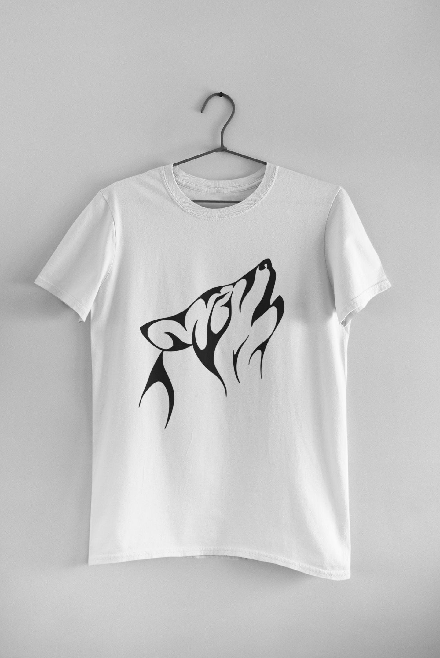 Mebrand Wolf Men's Regular Fit Cotton Printed T-Shirt