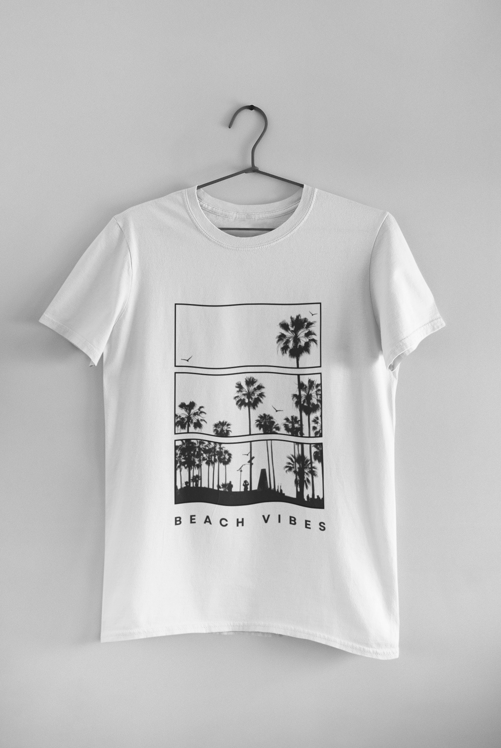 Mebrand Beach Vibes Men's Regular Fit Cotton T-Shirt