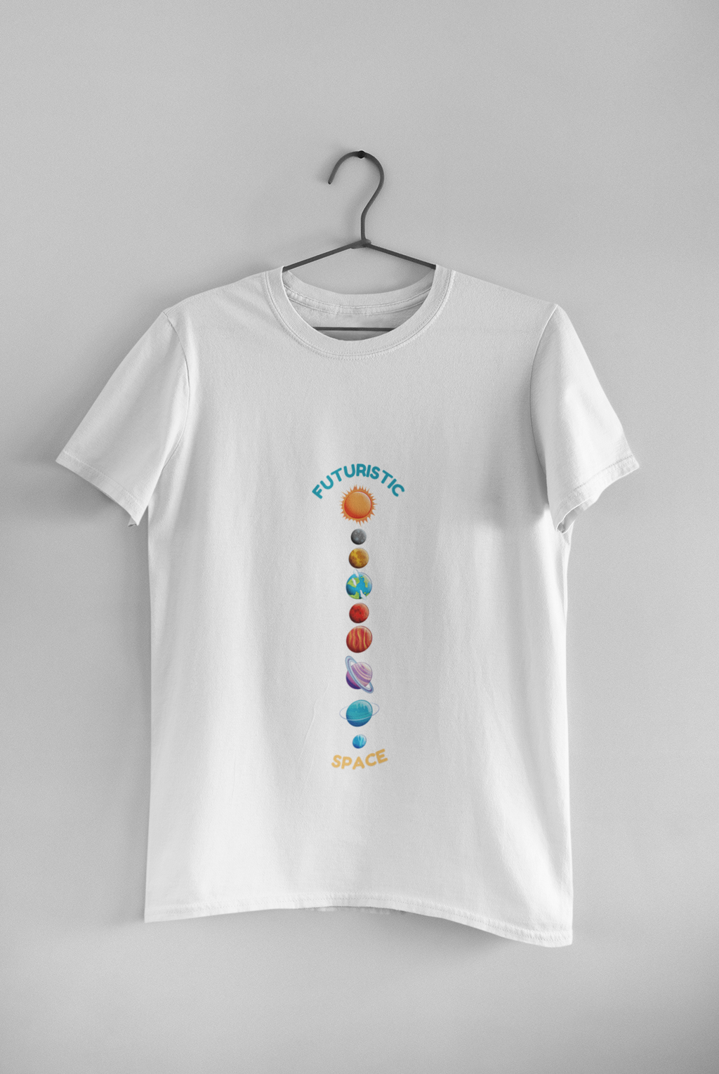 Mebrand Futuristic Space Men's Regular Fit Cotton Printed T-Shirt