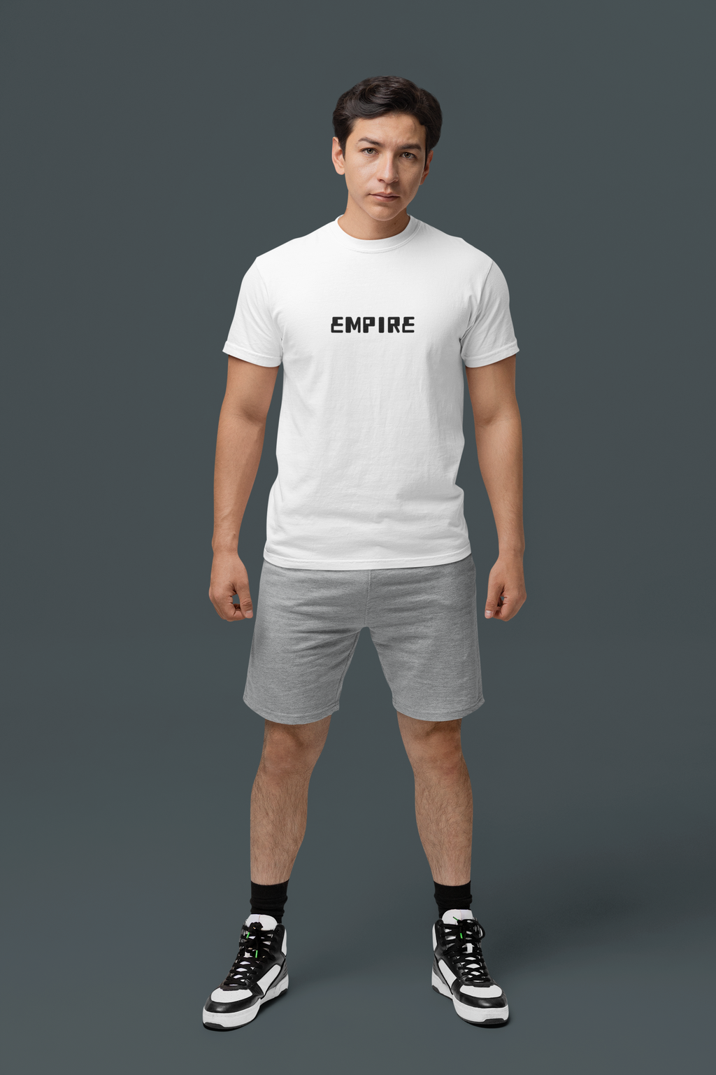 Men's cotton printed tee-White Mebrand