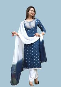 Women Embroidery Kurta Set Meesho