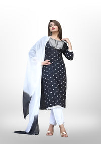 Women Embroidery Kurta Set Meesho